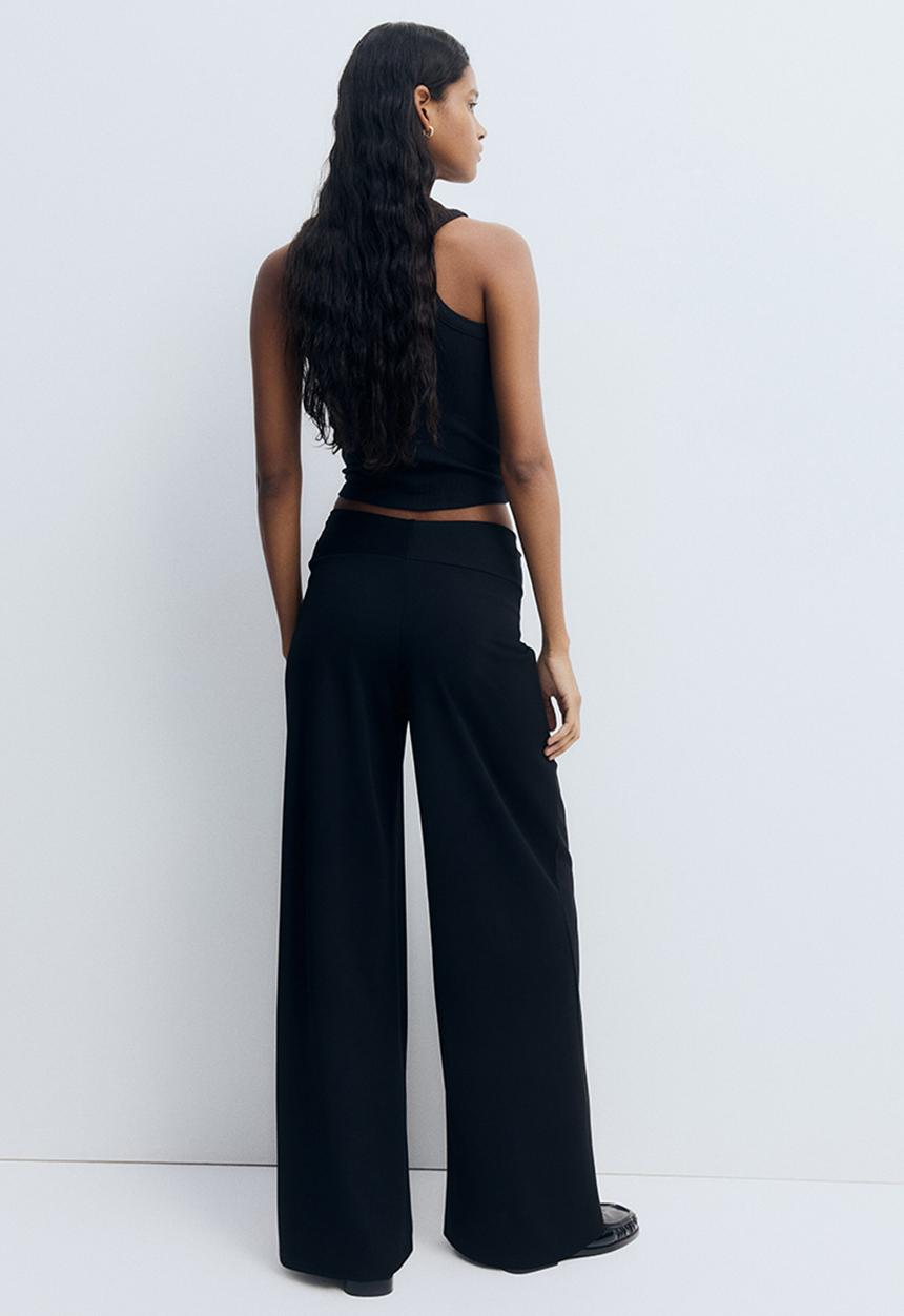 H&M - Twisted-detail trousers - black