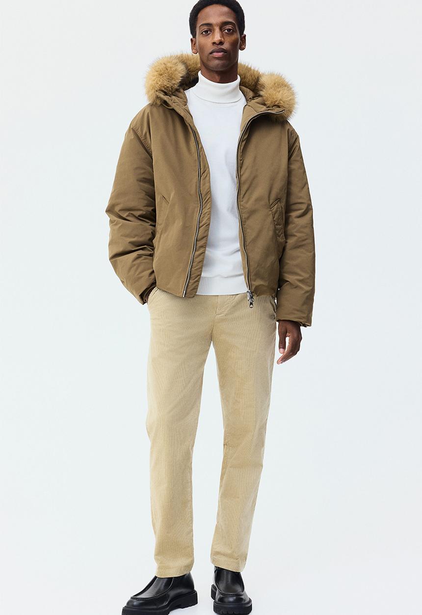 H&M - Regular fit corduroy trousers - beige