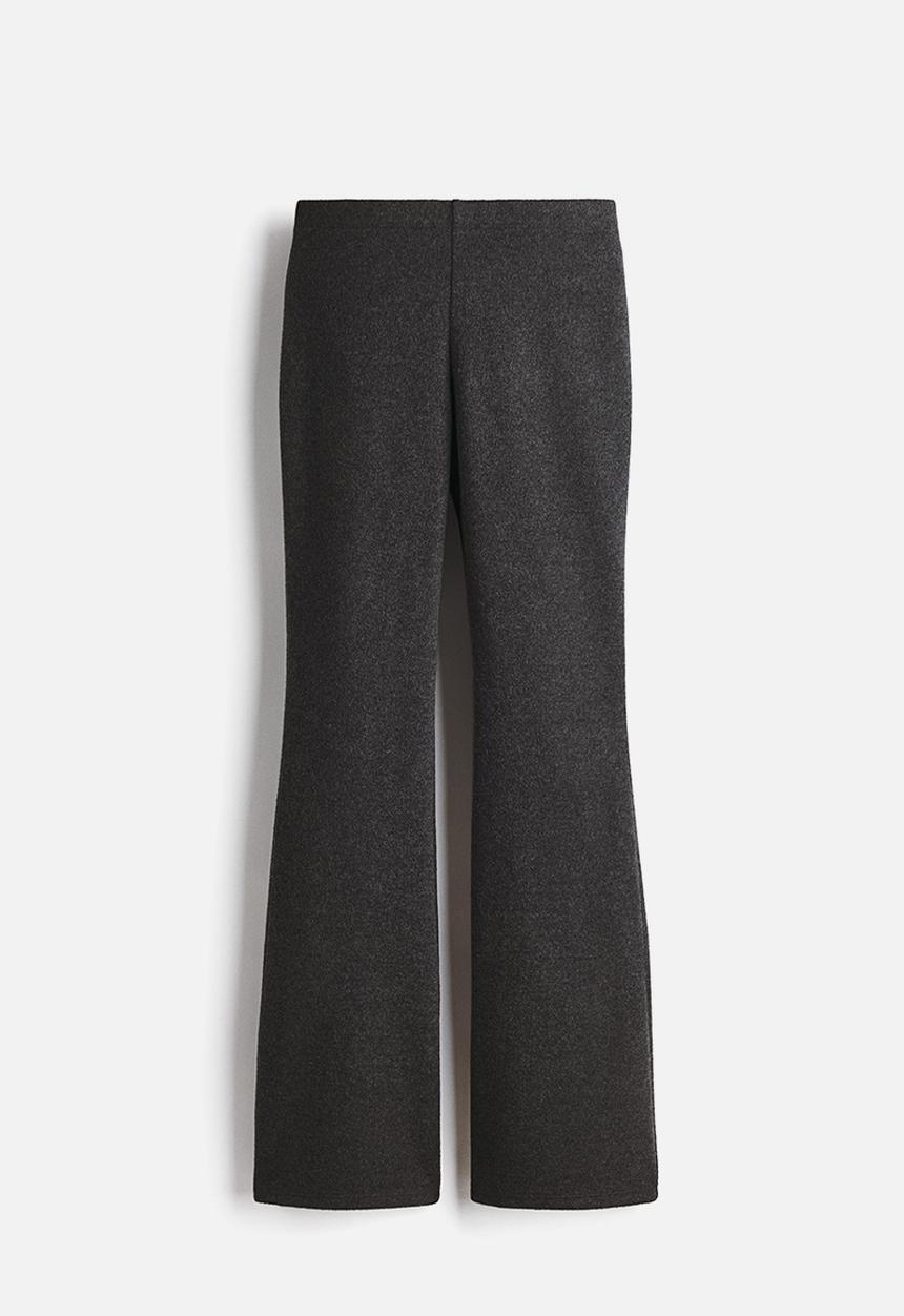 H&M - Flared knitted trousers - dark grey