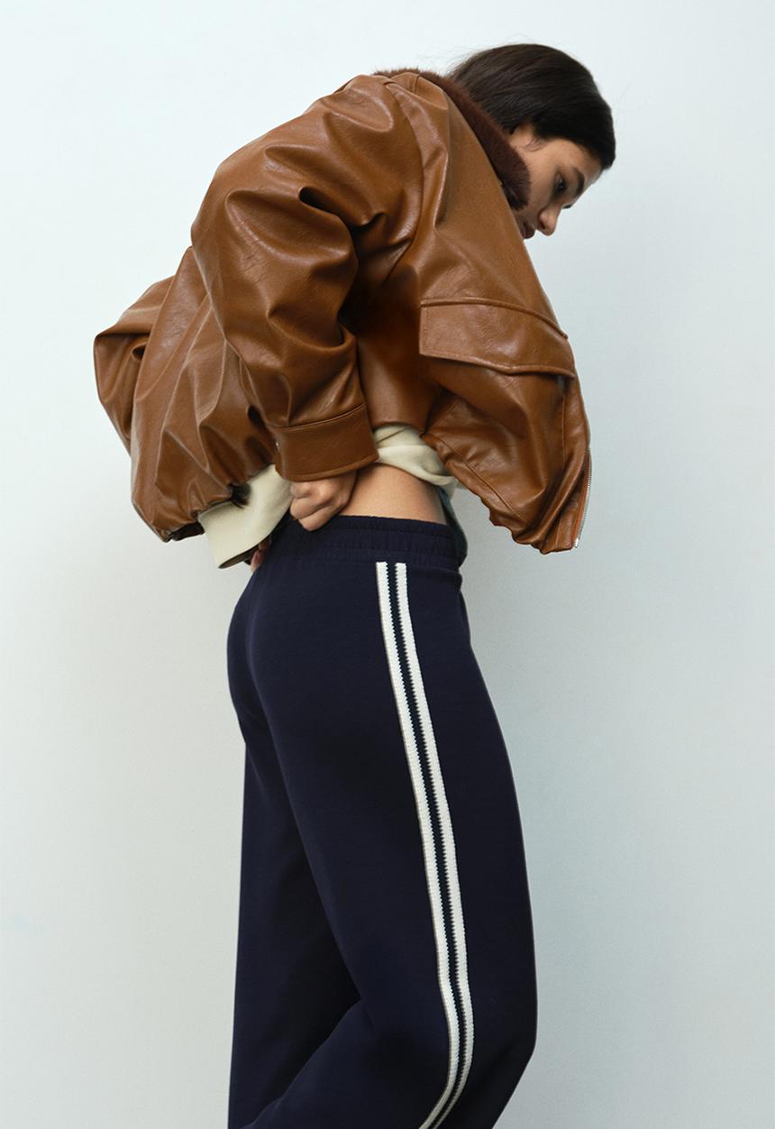 H&M - Pull-on scuba trousers - navy blue
