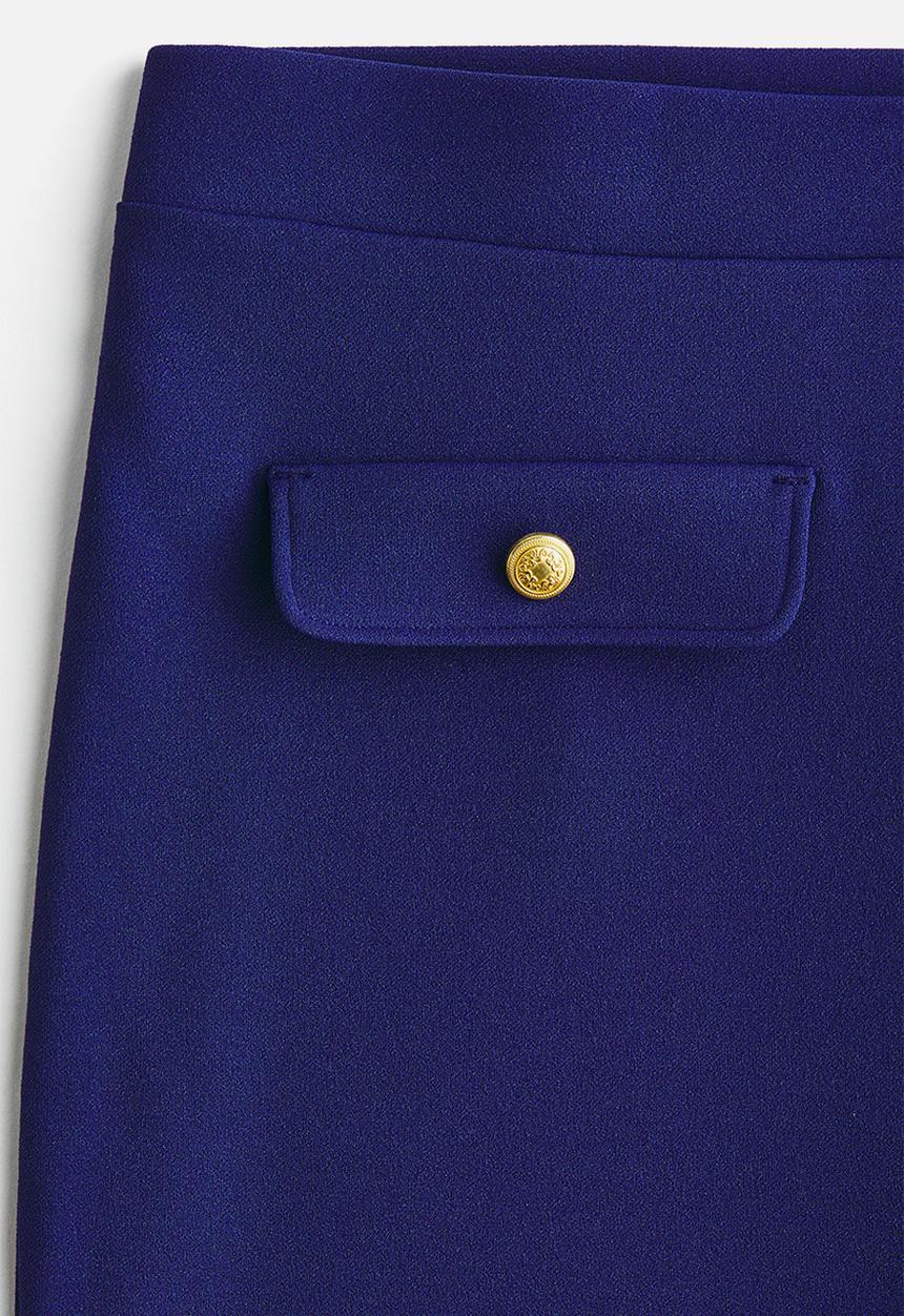 H&M - Flared ponte di roma trousers - dark blue