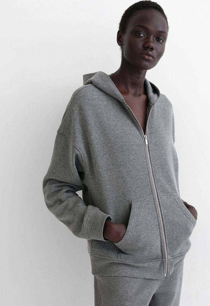 H&M - Zip-through hoodie - grey marl