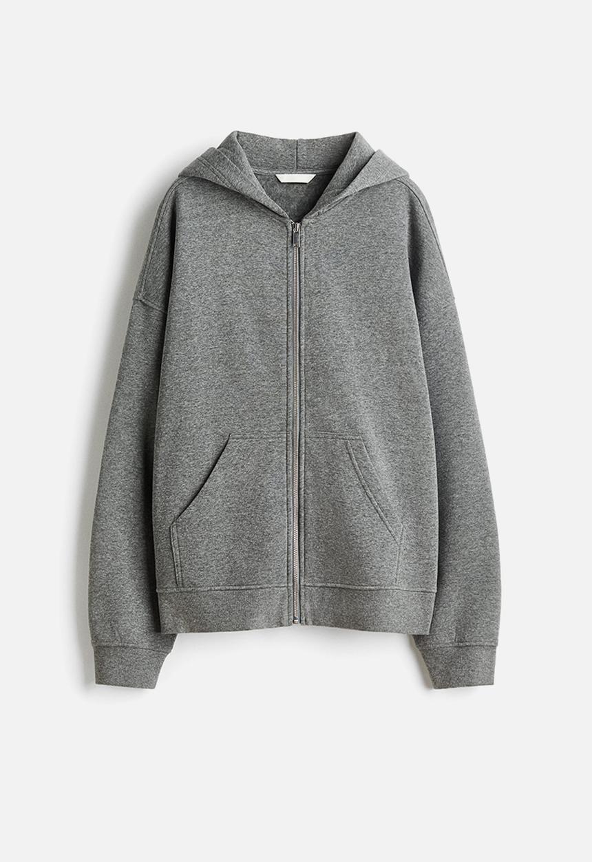 H&M - Zip-through hoodie - grey marl