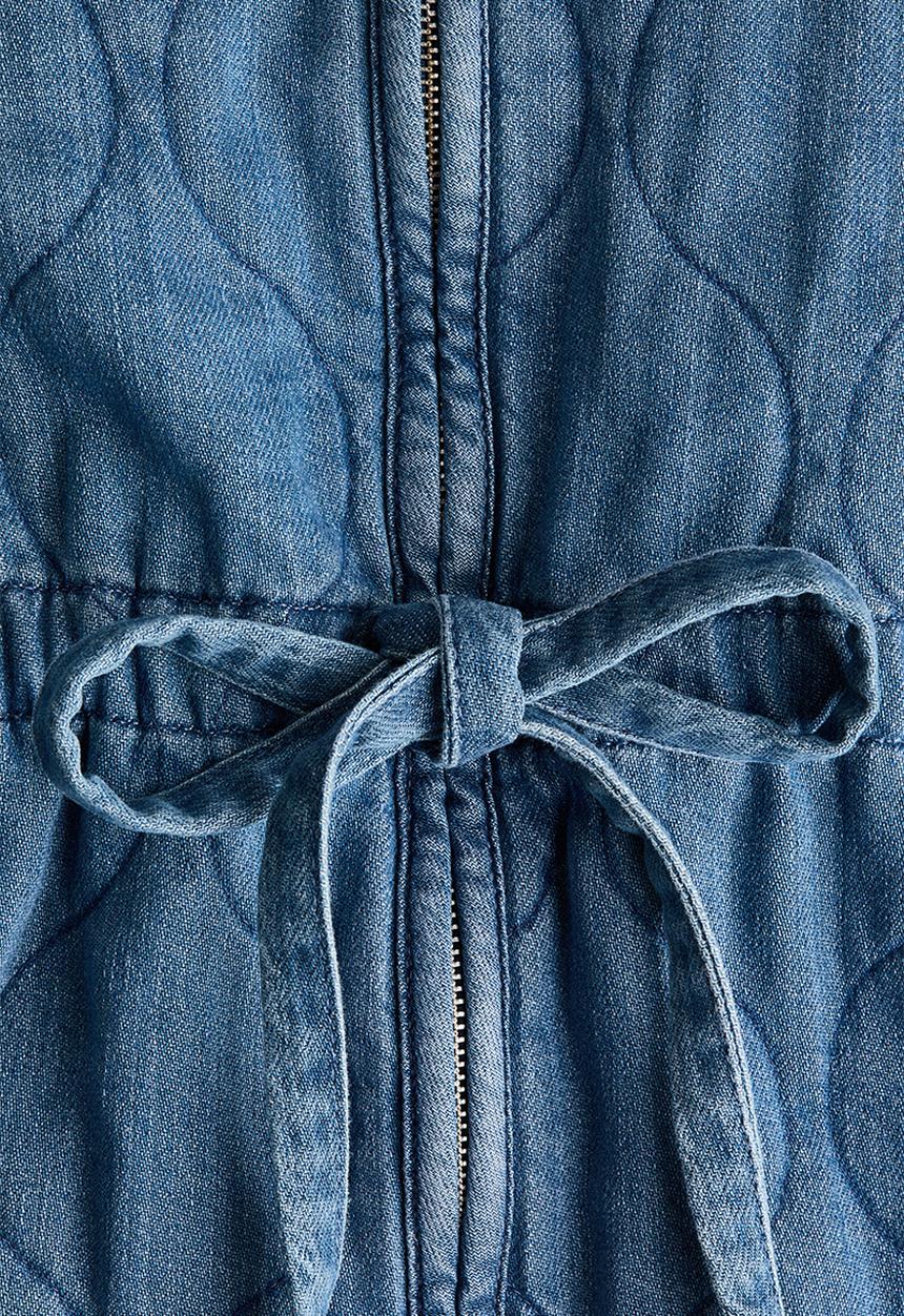 H&M - Quilted denim jacket - denim blue