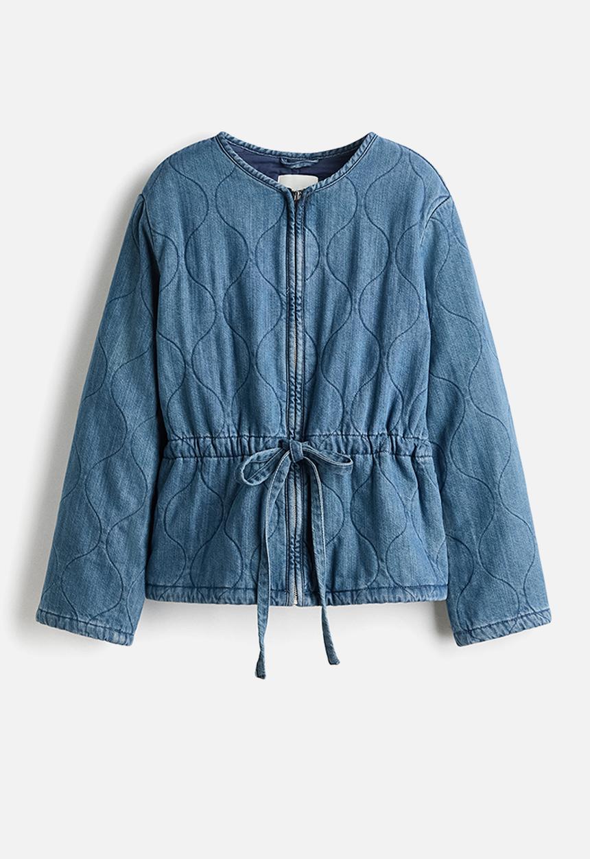 H&M - Quilted denim jacket - denim blue