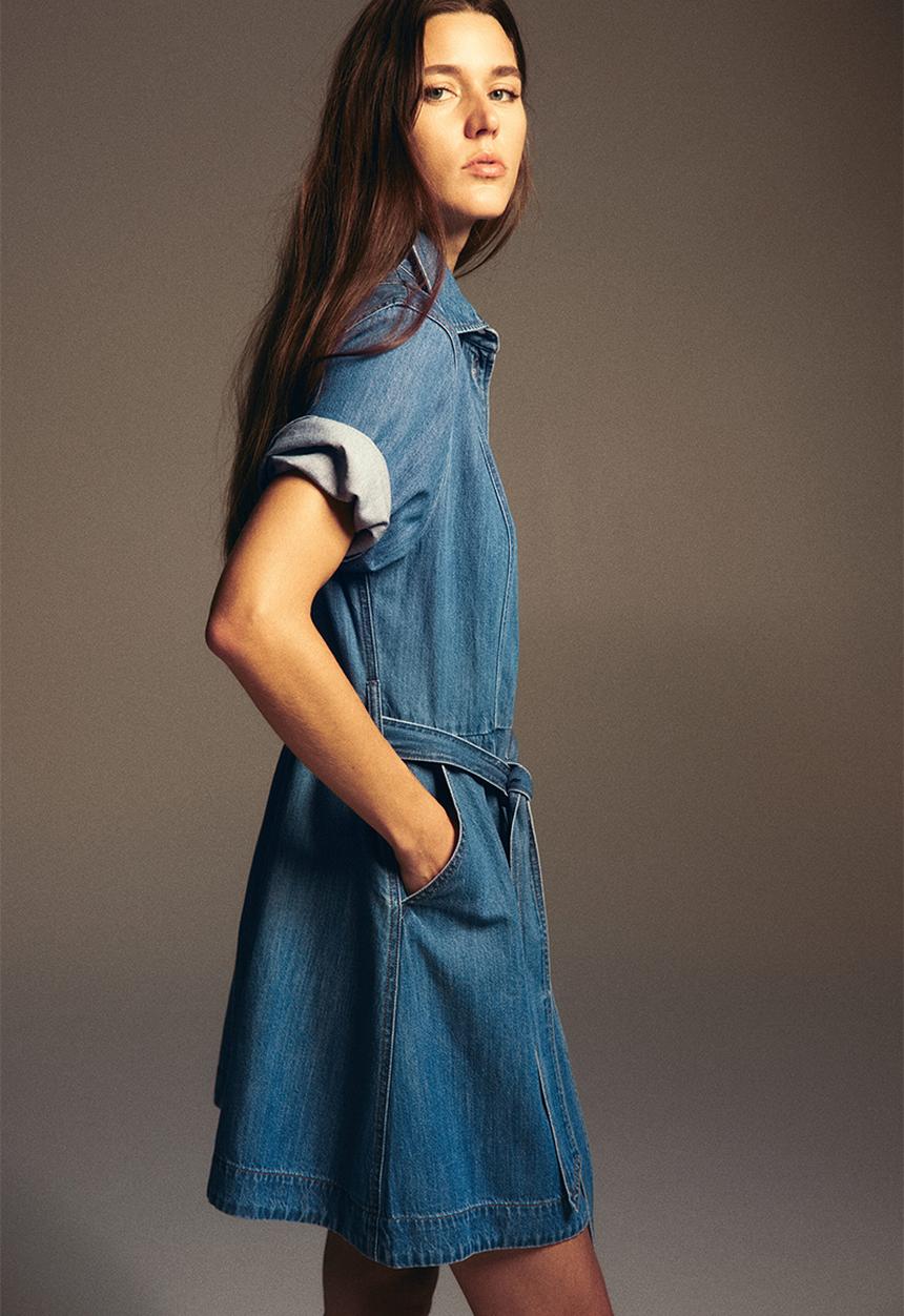 H&M - Denim shirt dress - denim blue