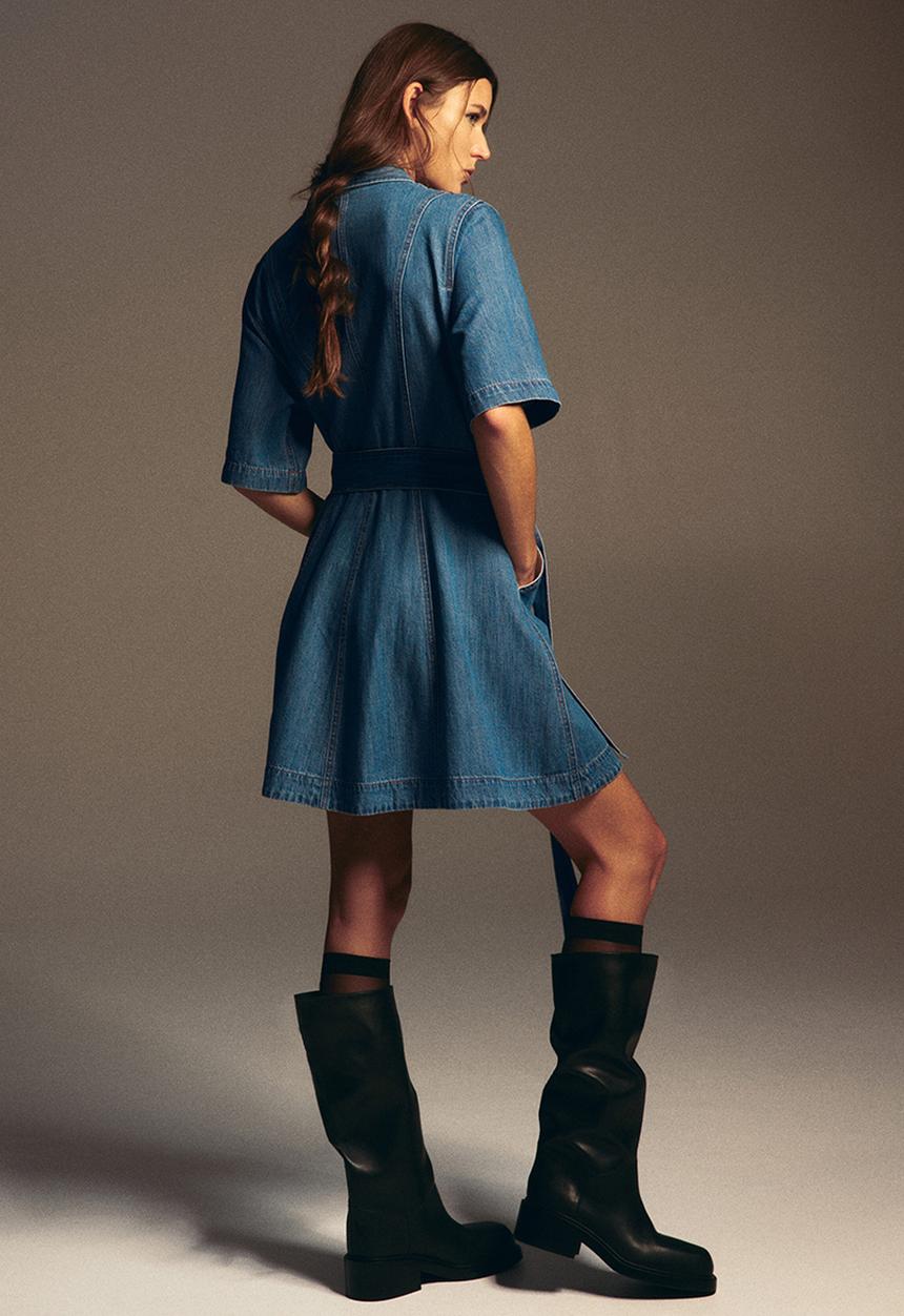 H&M - Denim shirt dress - denim blue
