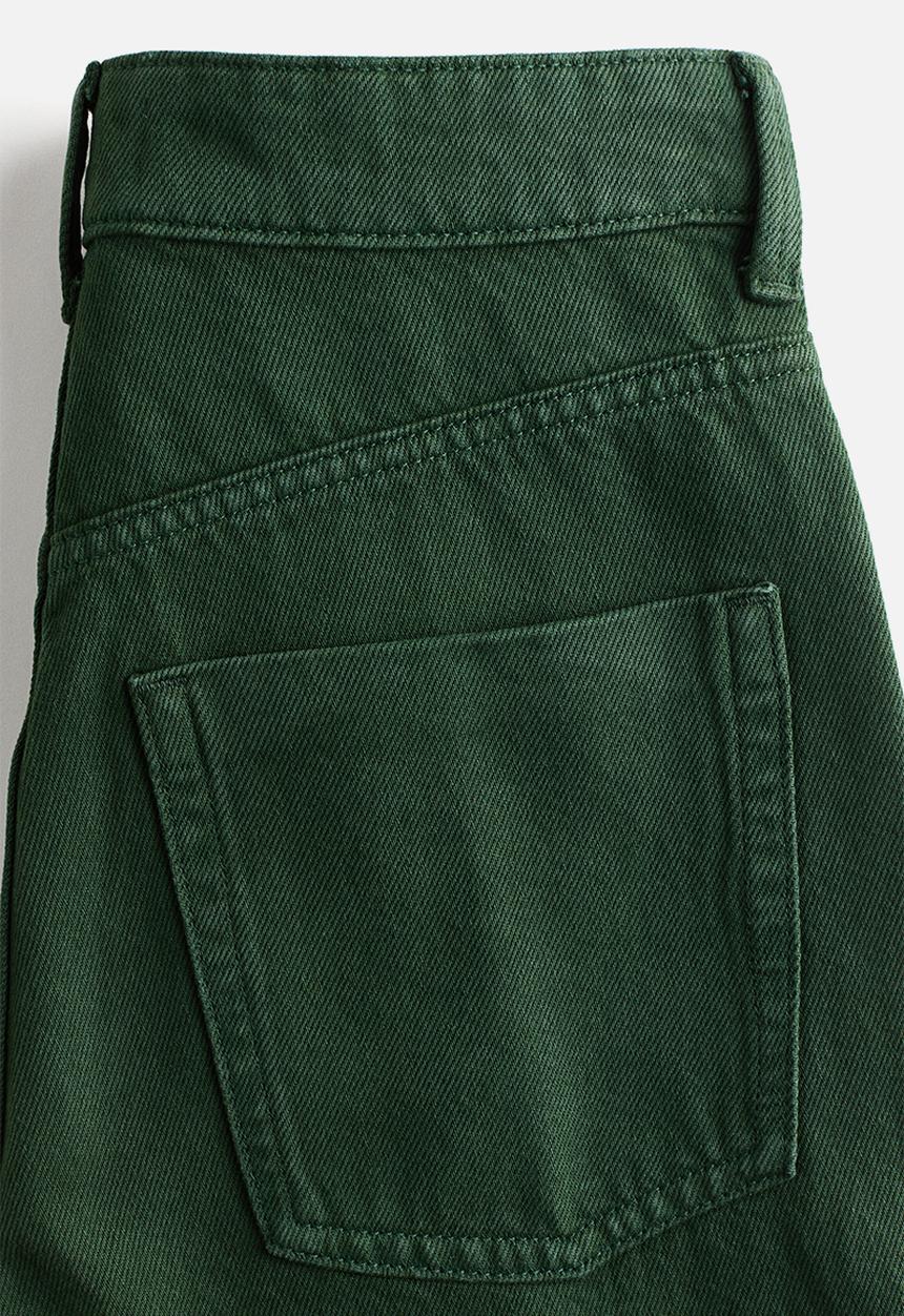 H&M - Wide high jeans - dark green