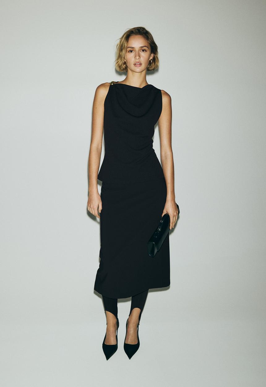 H&M - Cowl-neck vest top - black
