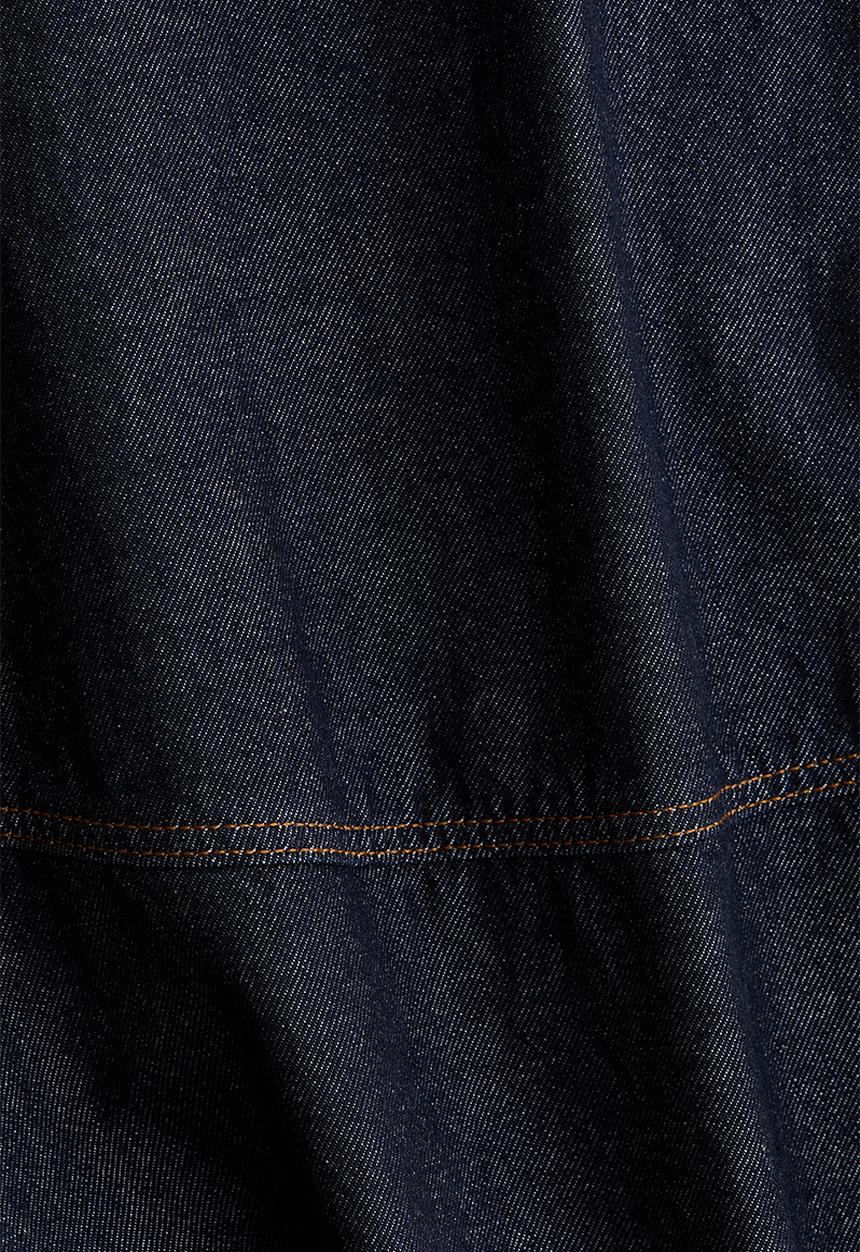 H&M - A-line denim midi skirt - dark denim blue