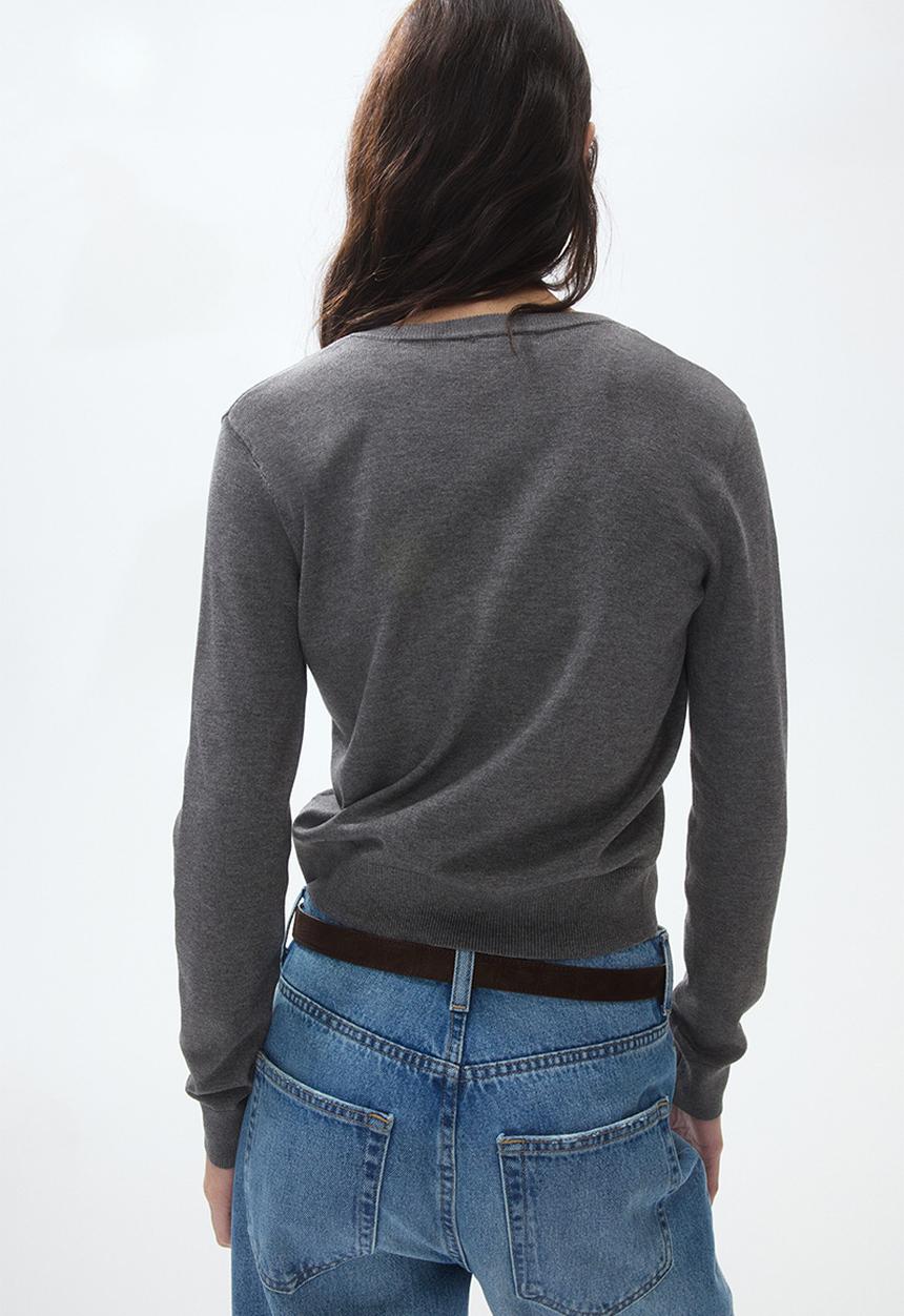 H&M - Fine-knit cardigan - grey marl