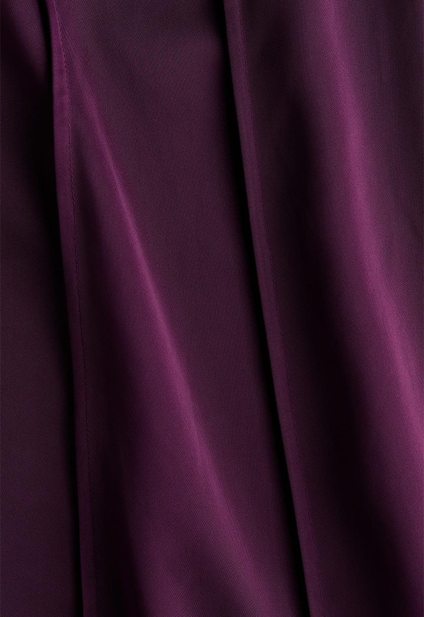 H&M - Flared satin skirt - dark purple