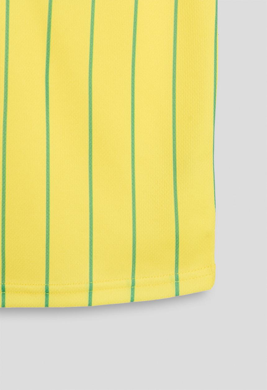 Pop Candy - Short sleeve striped v-neck tee - gold