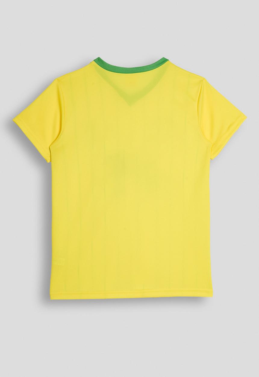 Pop Candy - Short sleeve striped v-neck tee - gold