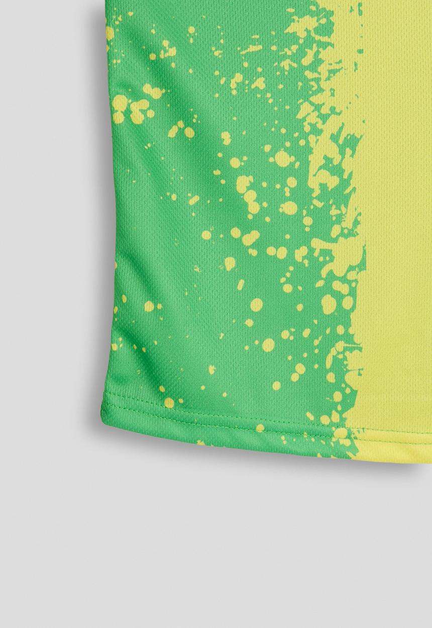 Pop Candy - Short sleeve v-neck tee - gold/green