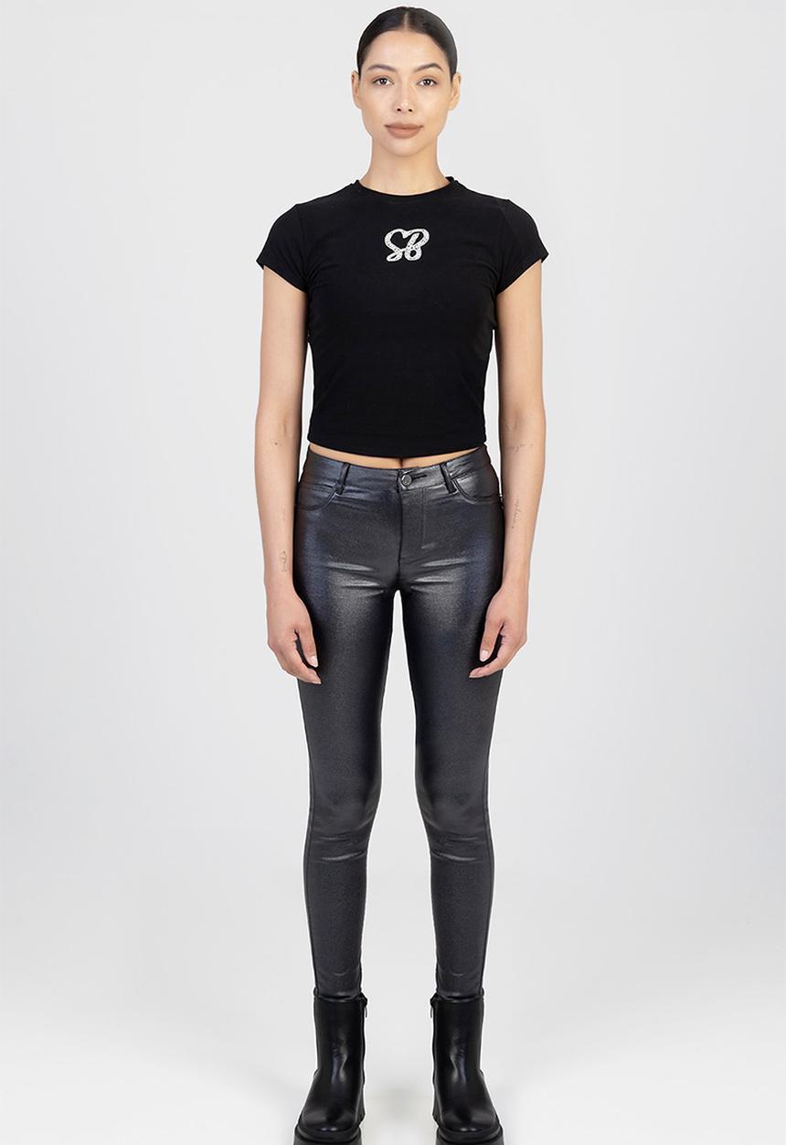 SISSY BOY - Riley Skinny Pants - Charcoal/Black