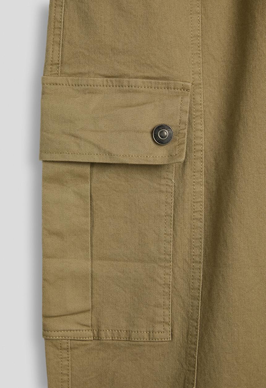 Pop Candy - Wide leg cargo pants - old gold