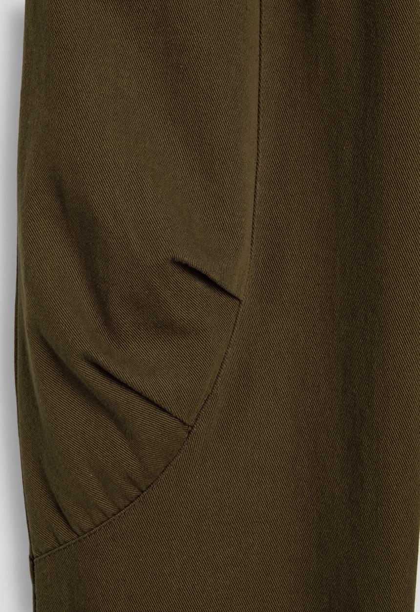 Pop Candy - Pouch effect wide leg pants - dark moss