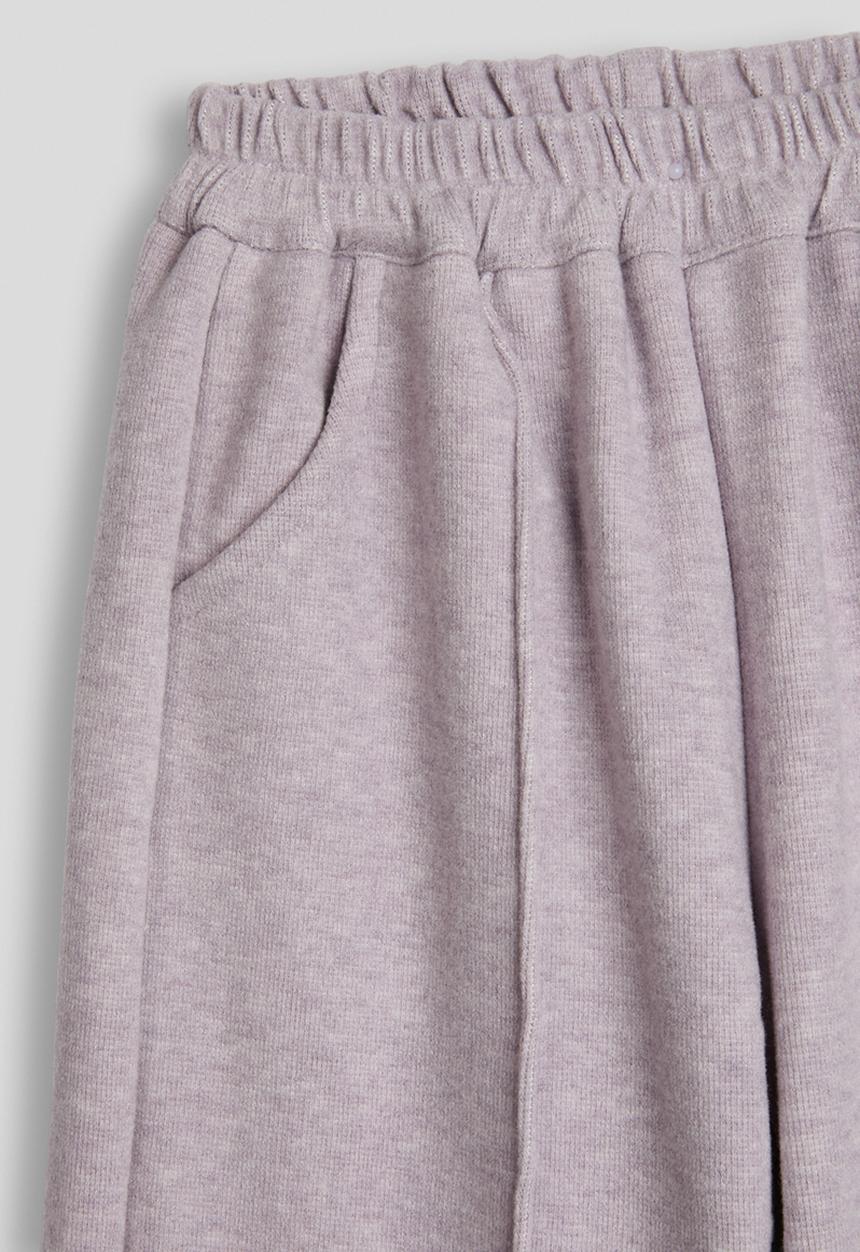 Pop Candy - Melange pintuck sweatpants - lilac