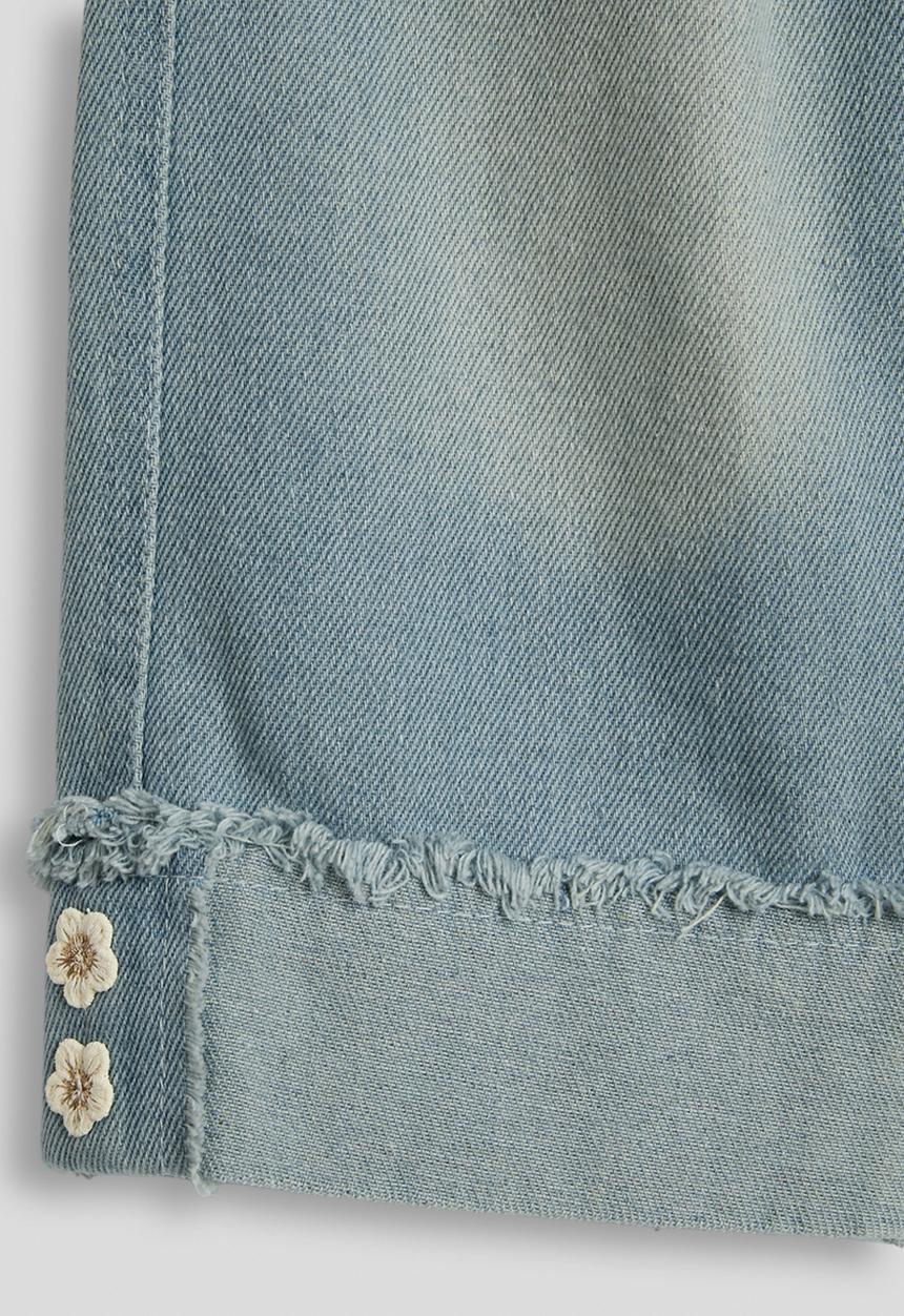 Pop Candy - Turn up hem jeans - light blue