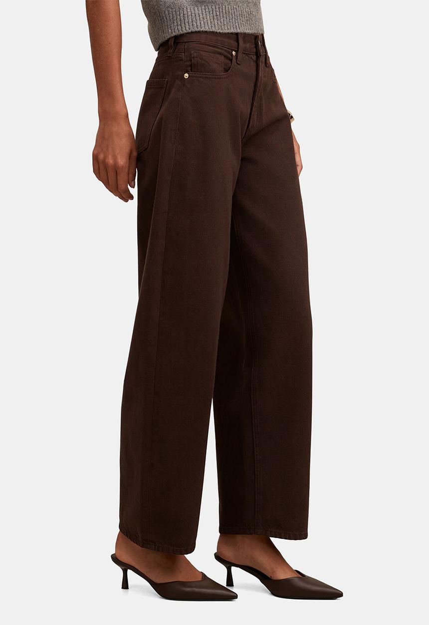 Forever New - Emma mid-rise barrel jeans in chocolate