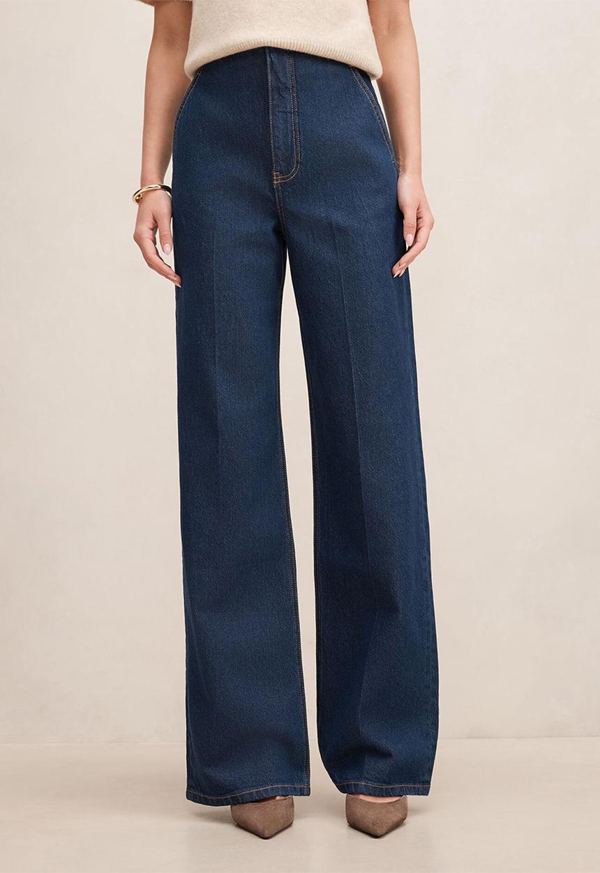 Forever New - Audrey wide leg jeans in rinse wash