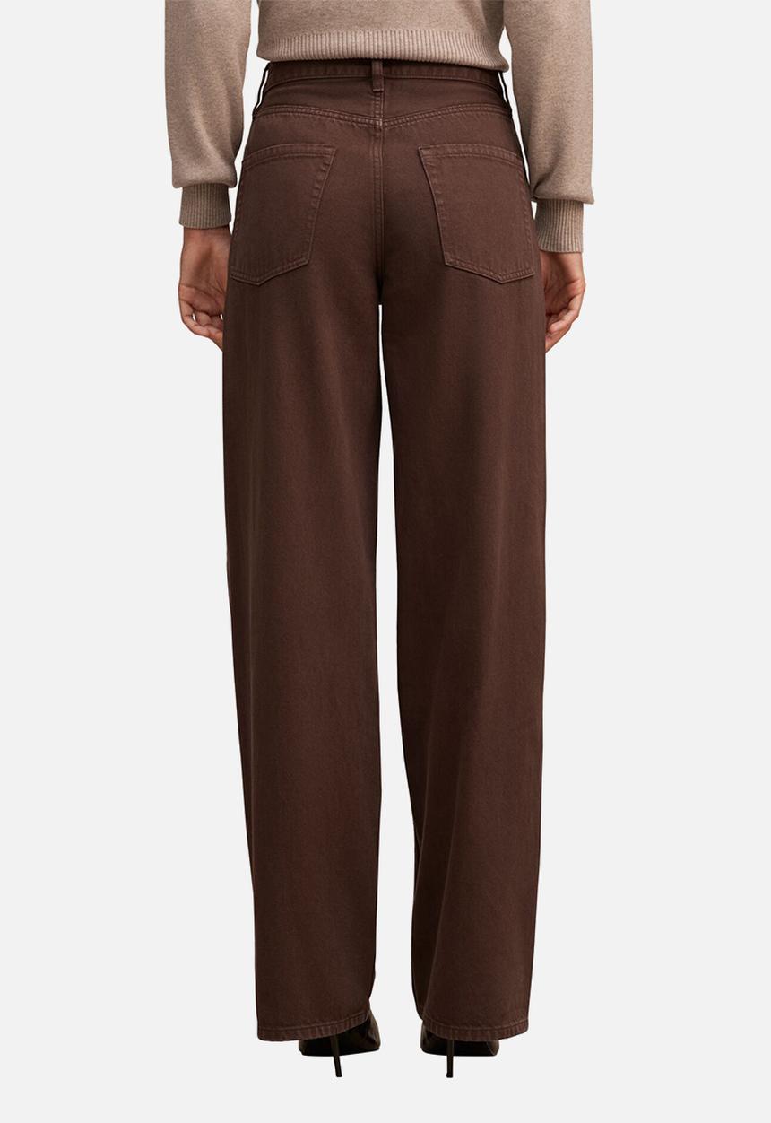Forever New - Gia high-rise wide leg jeans in chocolate