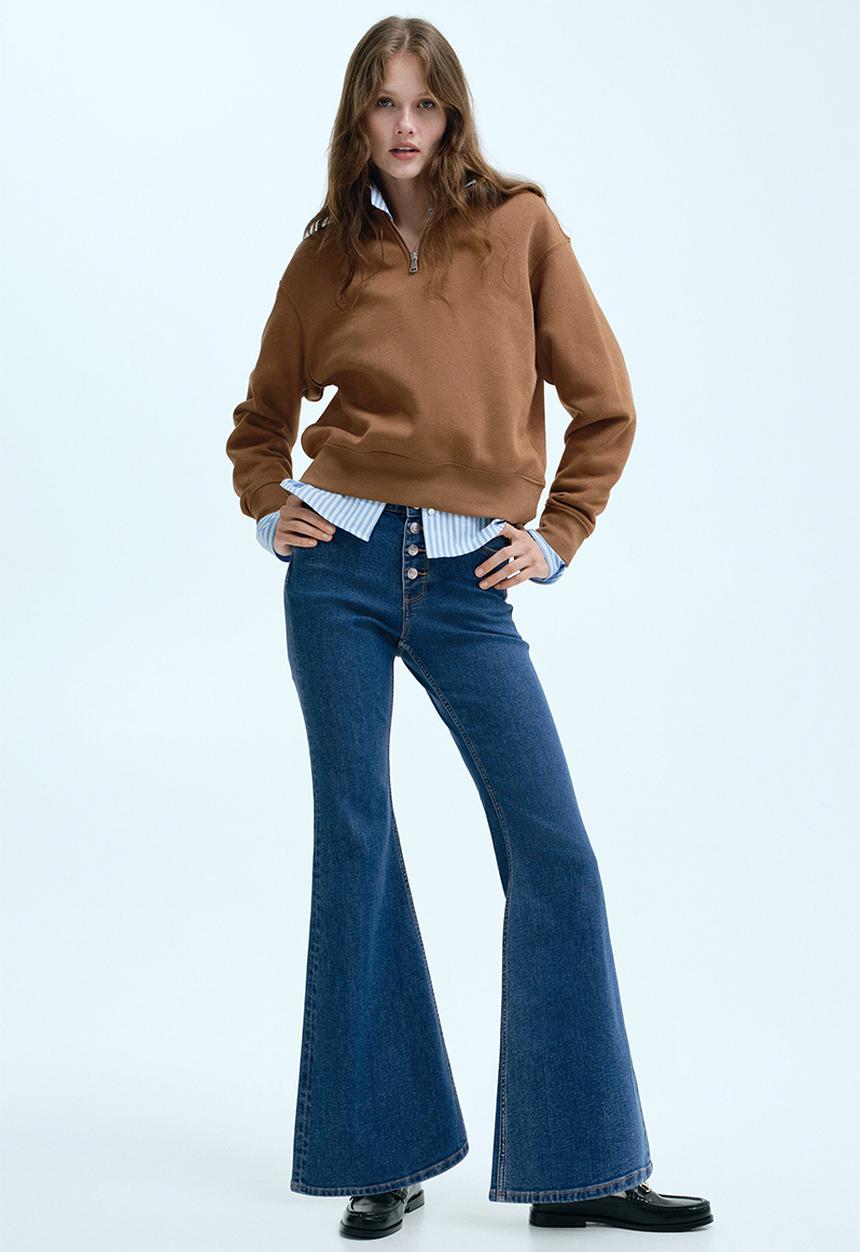 H&M - Flared high jeans - denim blue