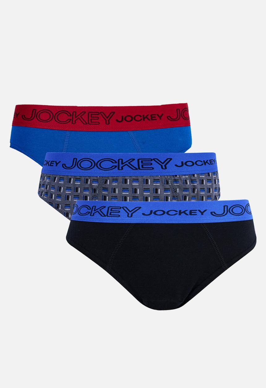 Jockey - 3 Pack Fancy Boys Jockey Brief - Multi