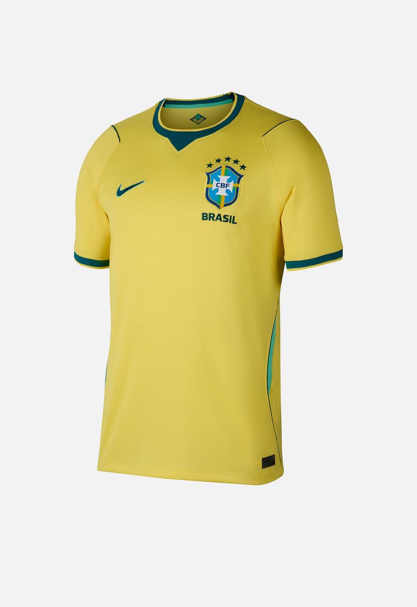 Nike - Brasil 2026 Stadium Home Dri-FIT Soccer Jersey - Canary Yellow/ Menta