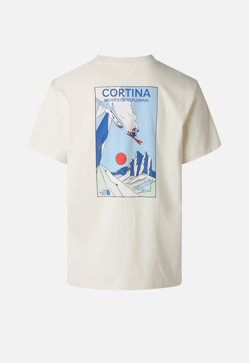 The North Face - Mountain Celebration Relaxed Fit Short Sleeve Tee-Graphic - White Dune
