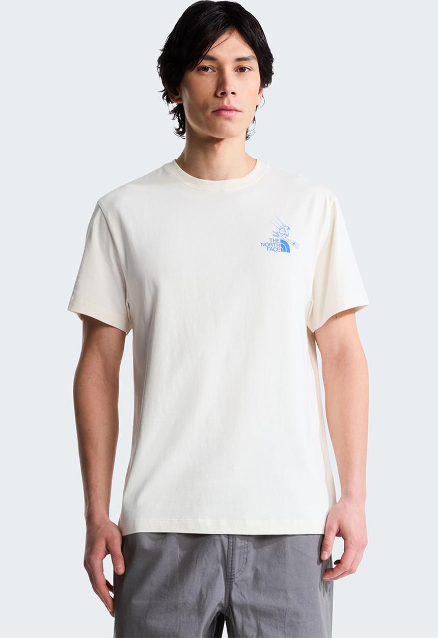 The North Face - Mountain Celebration Relaxed Fit Short Sleeve Tee-Graphic - White Dune