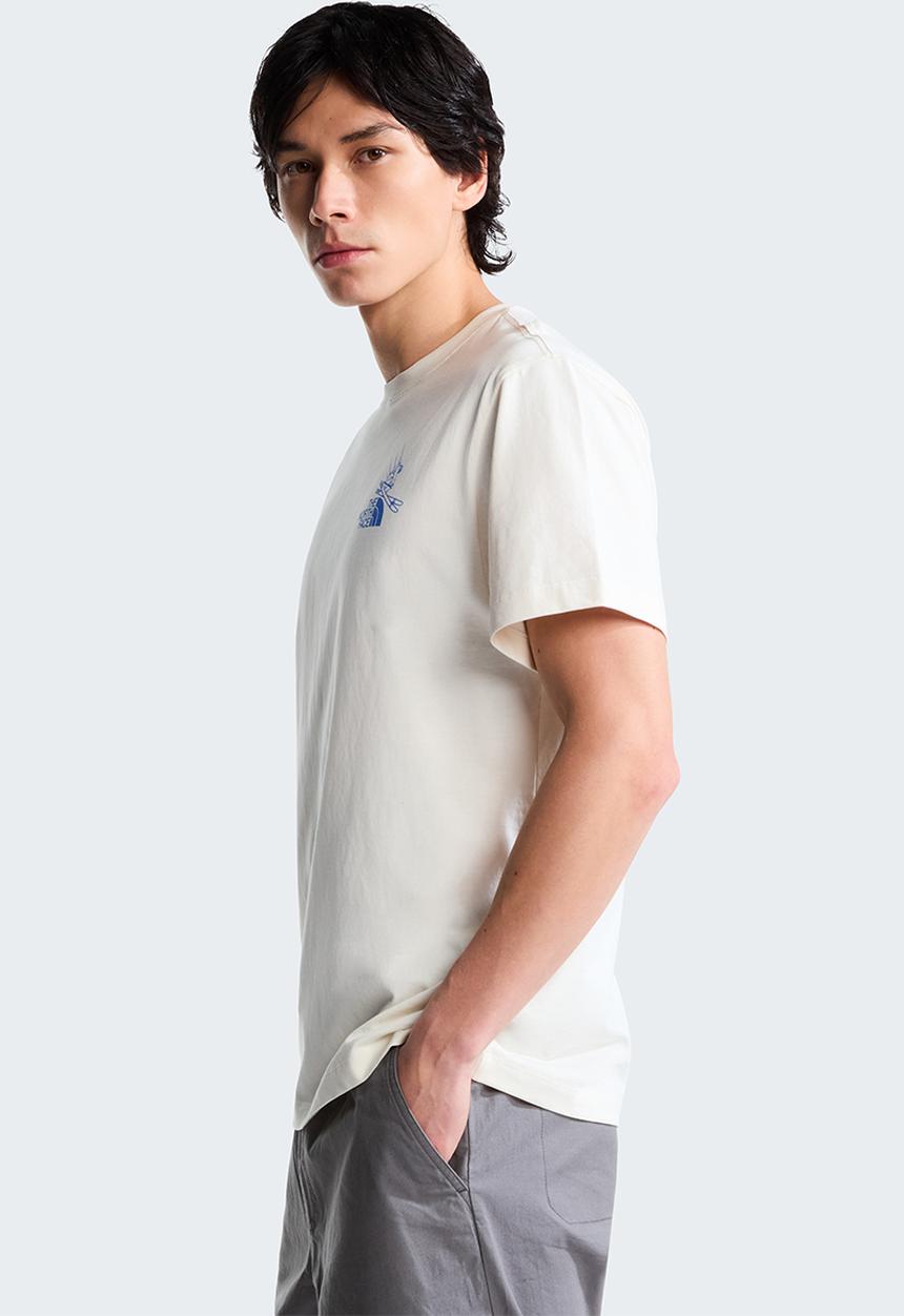 The North Face - Mountain Celebration Relaxed Fit Short Sleeve Tee-Graphic - White Dune