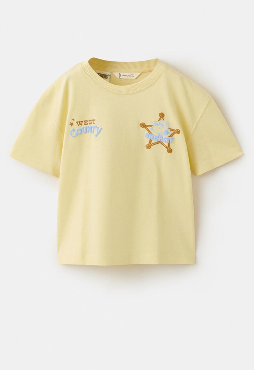 MANGO - T-Shirt Snsherif - Amarillo Pastel