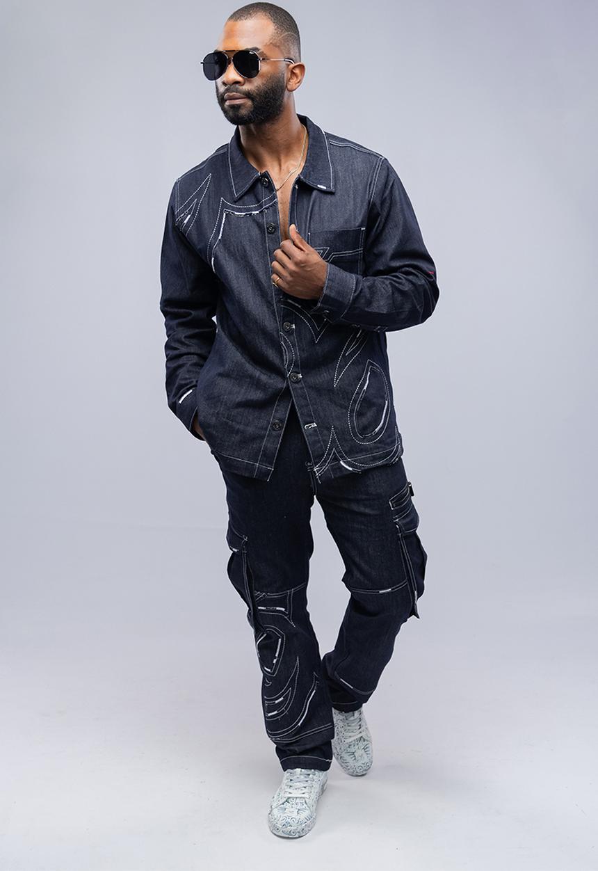 Bogart Man - Bogart utility stitch denim set - denim