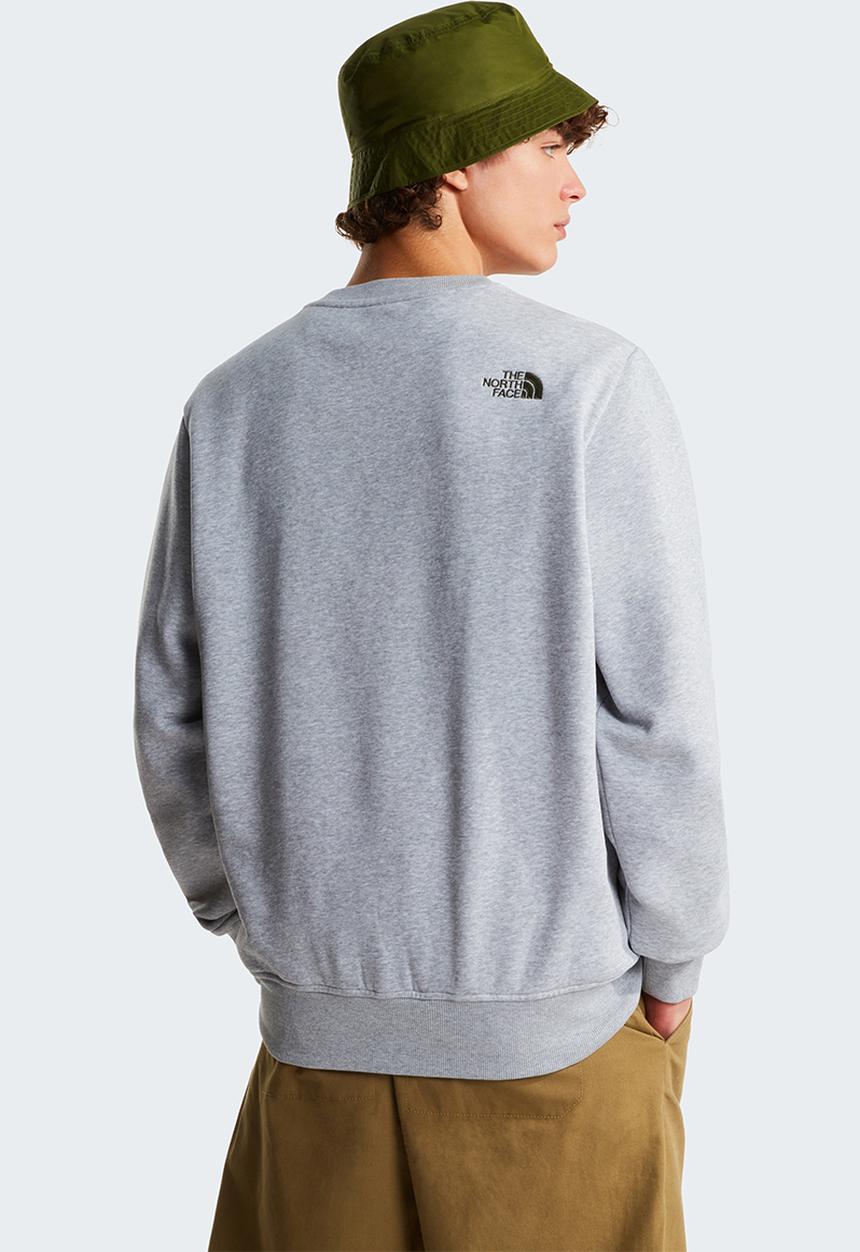 The North Face - Drew Peak Regular Crew - Tnf Light Grey Heather-New Taupe Green