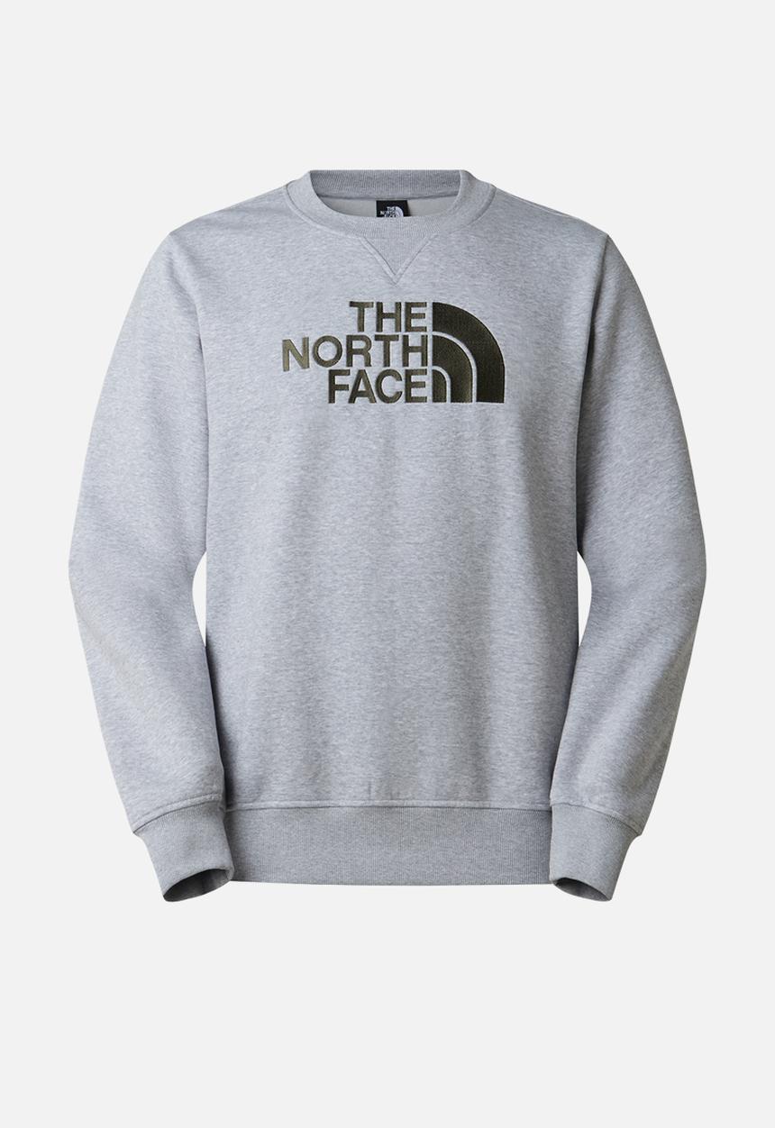 The North Face - Drew Peak Regular Crew - Tnf Light Grey Heather-New Taupe Green