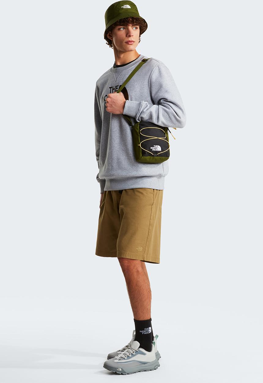 The North Face - Drew Peak Regular Crew - Tnf Light Grey Heather-New Taupe Green