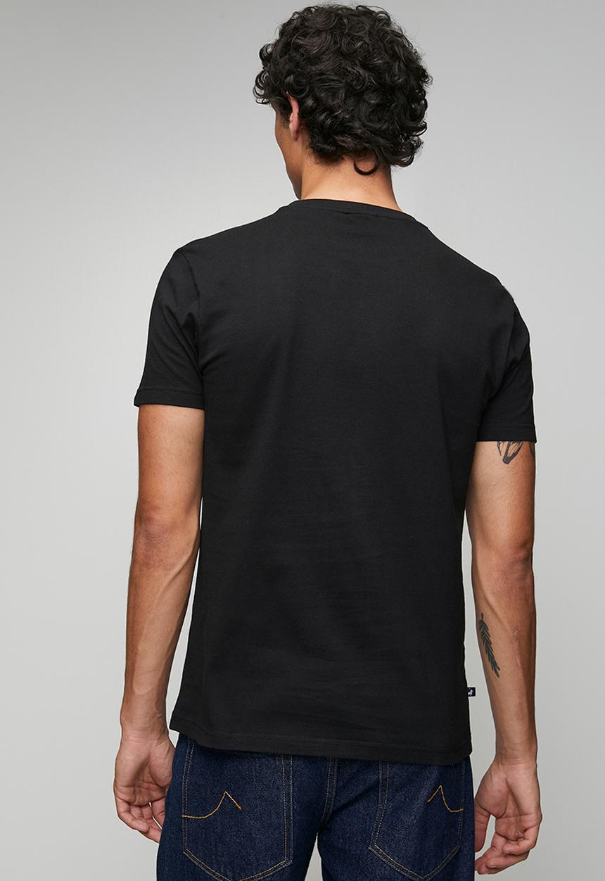 POLO - Printed Graphic Short Sleeve T-Shirt - Black