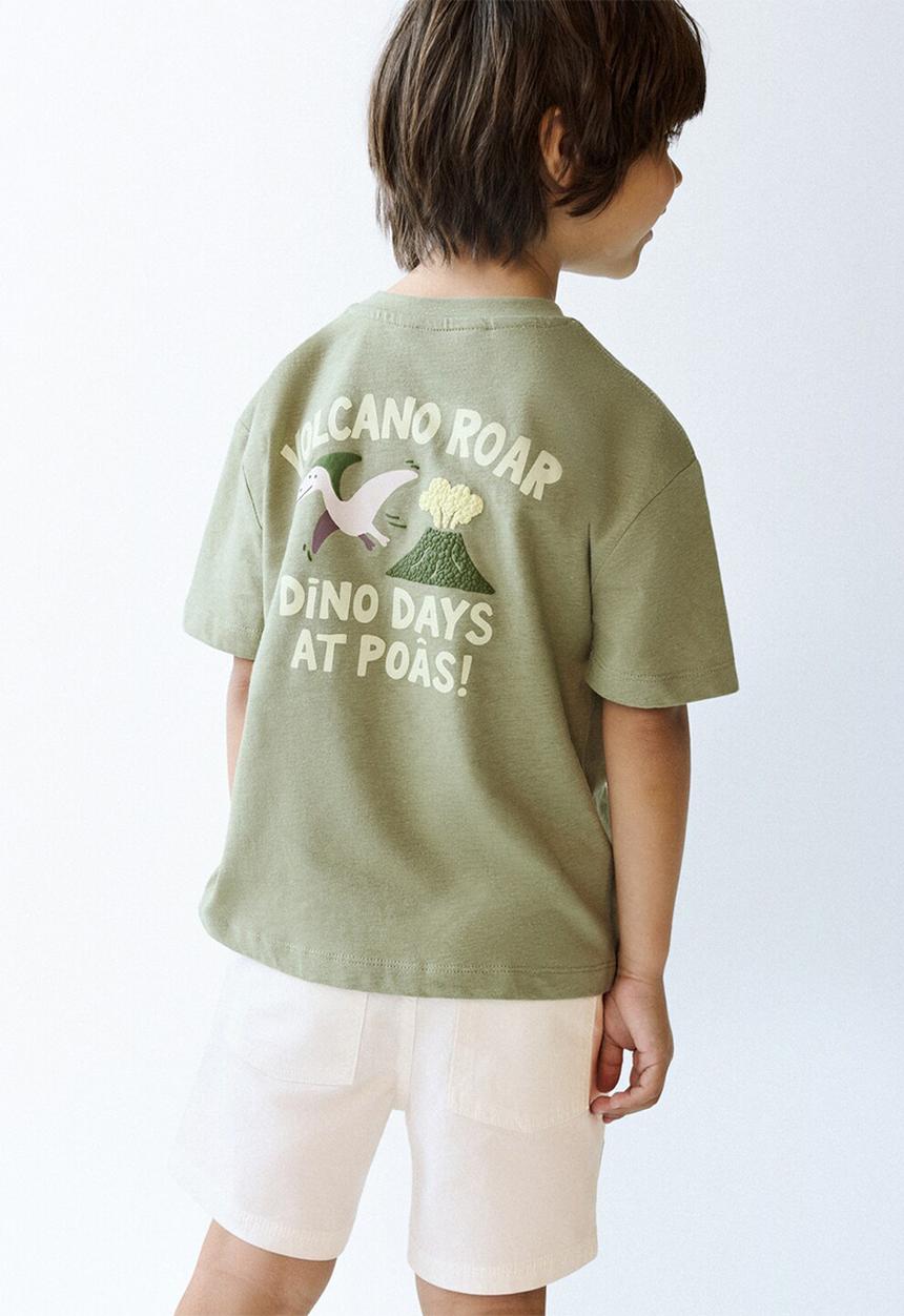 MANGO - T-Shirt Volcano - Khaki