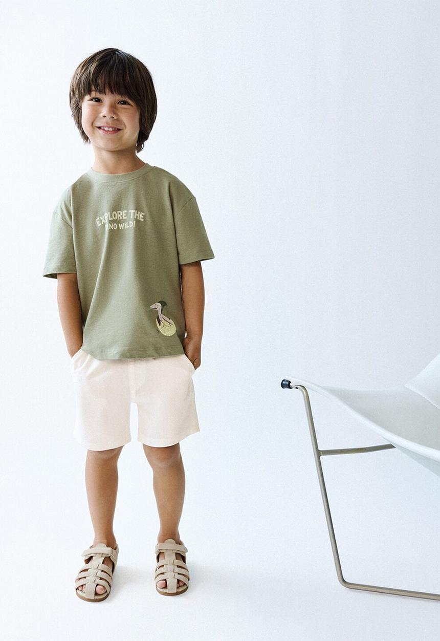 MANGO - T-Shirt Volcano - Khaki