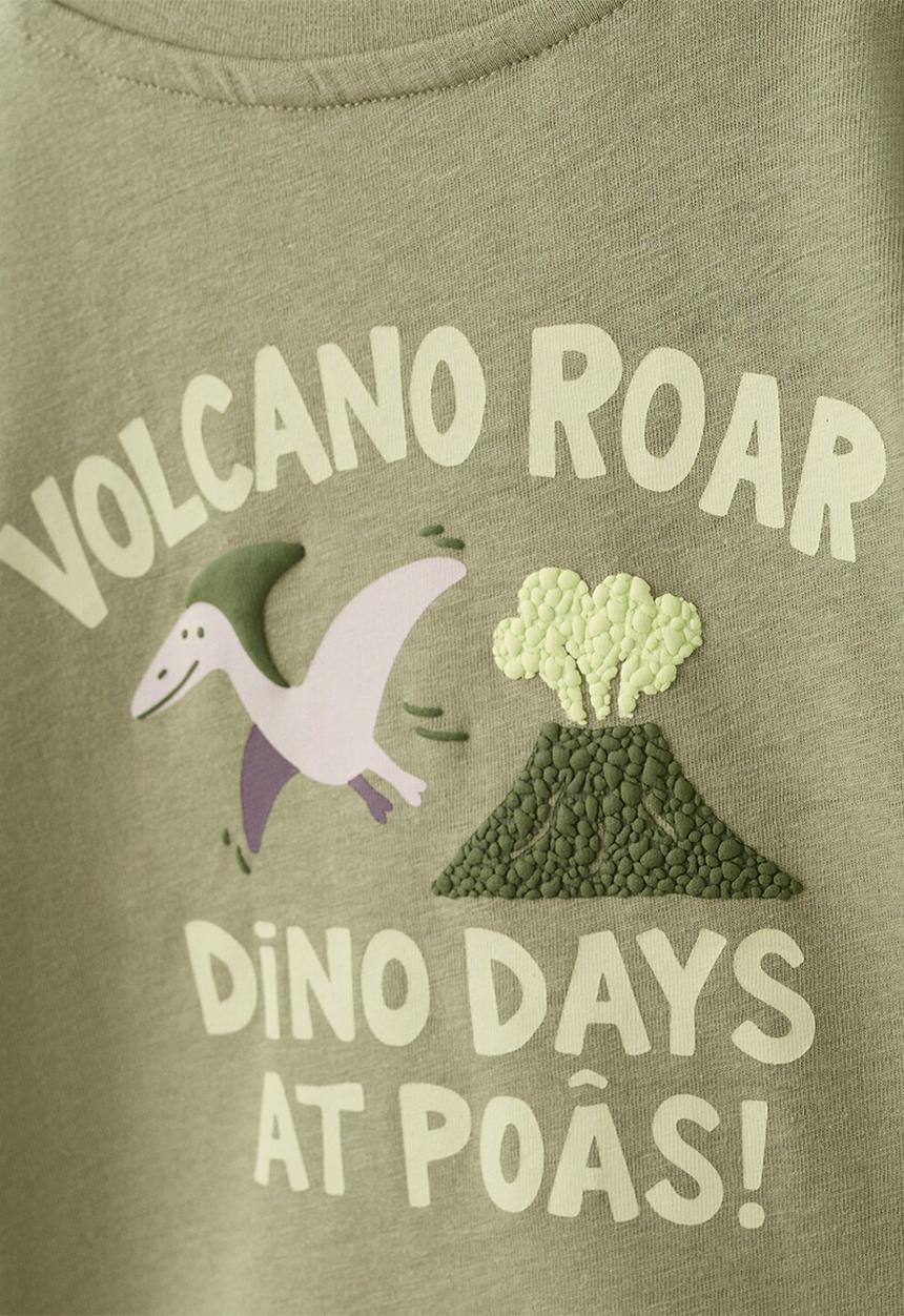 MANGO - T-Shirt Volcano - Khaki