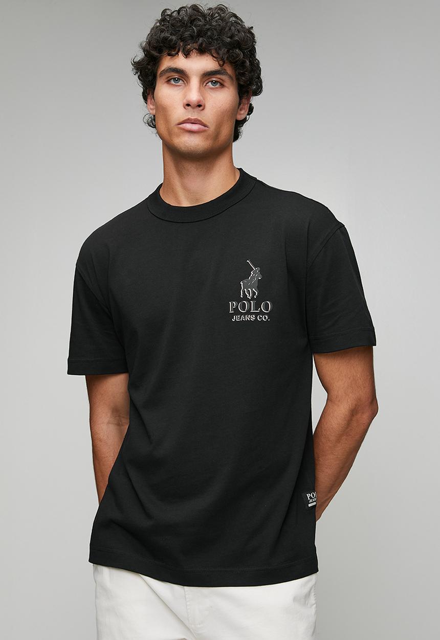 POLO - Mdududzi Pjc Short Sleeve 3D Logo Tee - Black