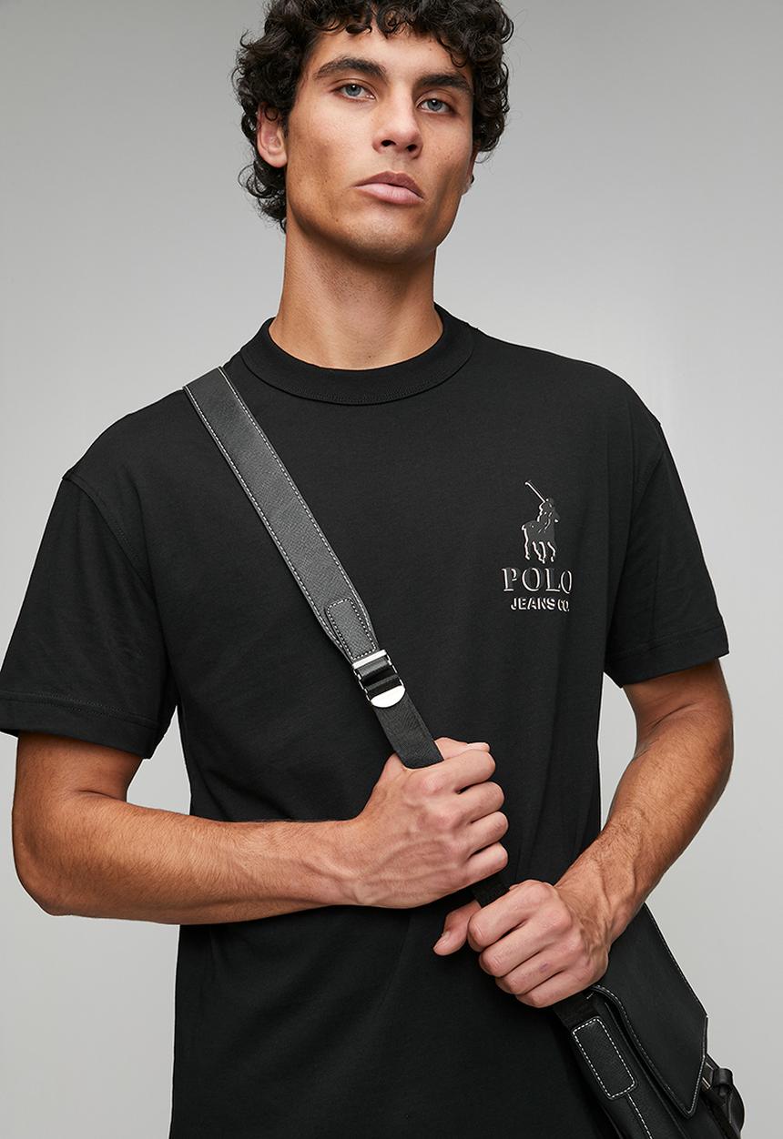 POLO - Mdududzi Pjc Short Sleeve 3D Logo Tee - Black