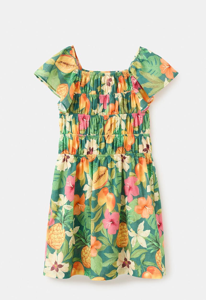 MANGO - DRESS MANGO - Medium Green