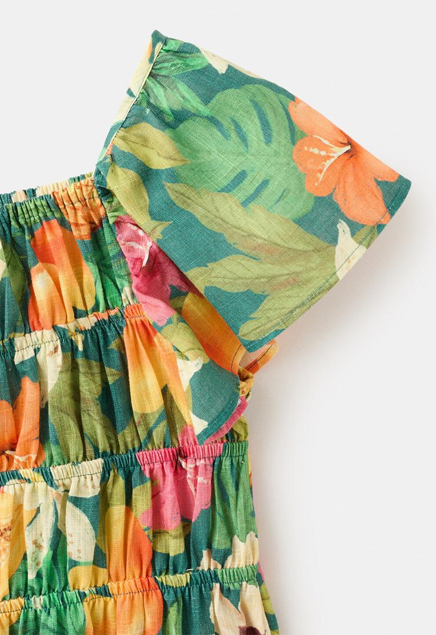 MANGO - DRESS MANGO - Medium Green