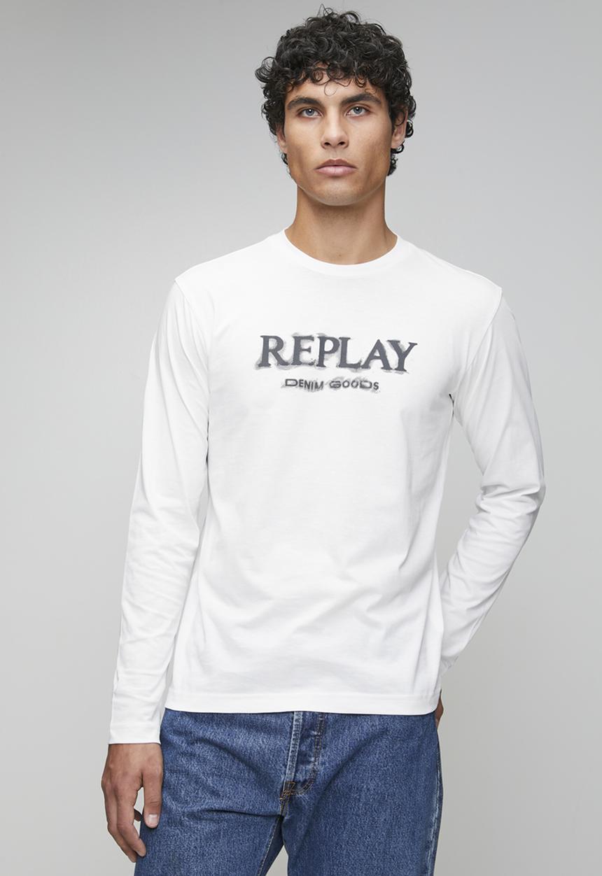 Replay - Basic Jersey LS T-shirt - White