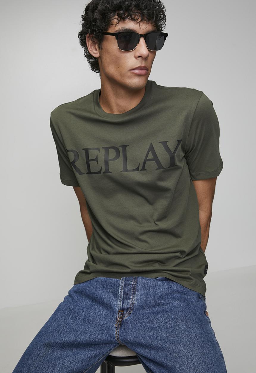 Replay - Basic Jersey Crew Neck T-shirt - Green