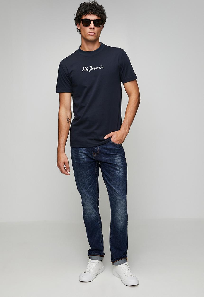 POLO - Pule Pjc Ss Metallic Logo Tee - Navy