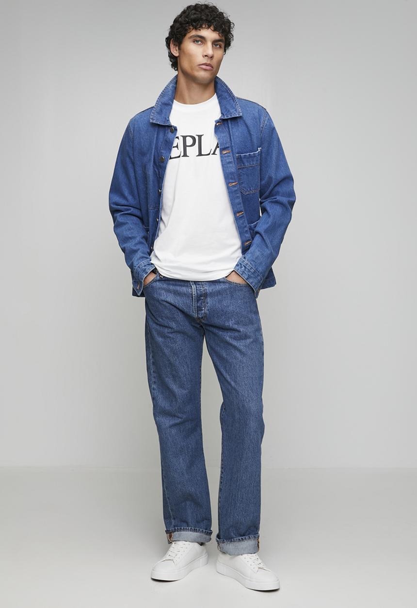Replay - Basic Jersey Crew Neck T-shirt - White